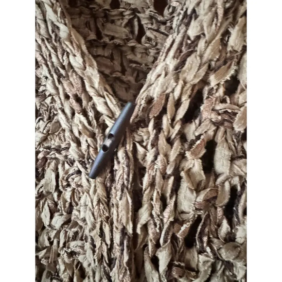 Sigrid Olsen open weave handmade silk blend sweater art to wear unique - Picture 4 of 8